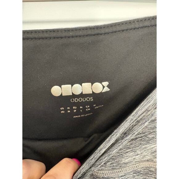 Ododos gray black heathered stretch pull on leggings w/ pockets women's medium - Picture 3 of 5